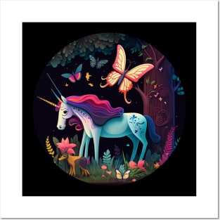 The Unicorn & Butterfly Fantasy Art Posters and Art